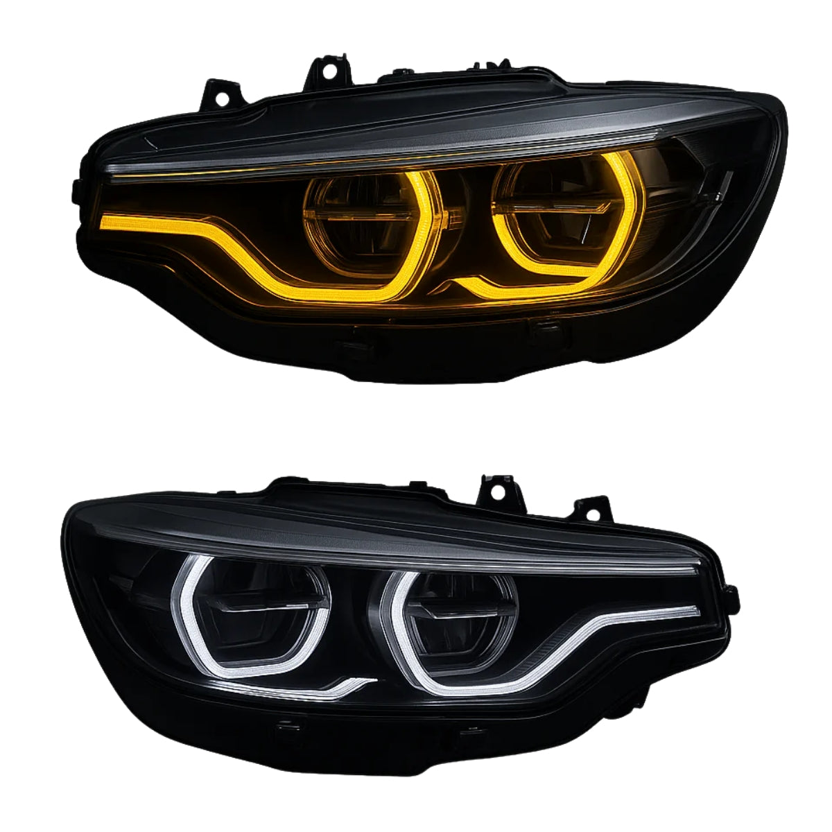TNF IKON 2 Style farbwechselnde LED-Scheinwerfer passend für BMW M3 (F80) M4 (F82) 4er (F32)