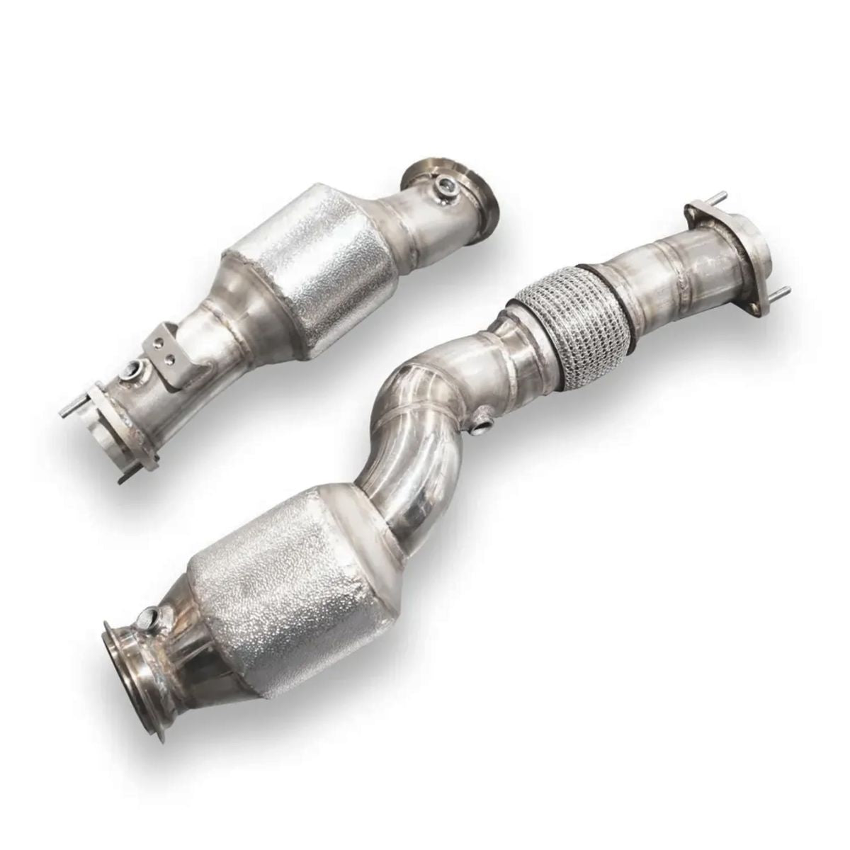 Aulitzky Exhaust | ECE Downpipe mit Sport-Kat | passend für BMW M2/M3/M4 inkl. Competition/CS/CSL (G80/G81/G82/G83/G87) S58