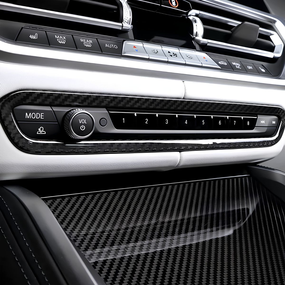 TNF+ Bedienelemente Umrandung Cover passend für BMW M3 (G80) M4 (G82/G83) PRE-LCI