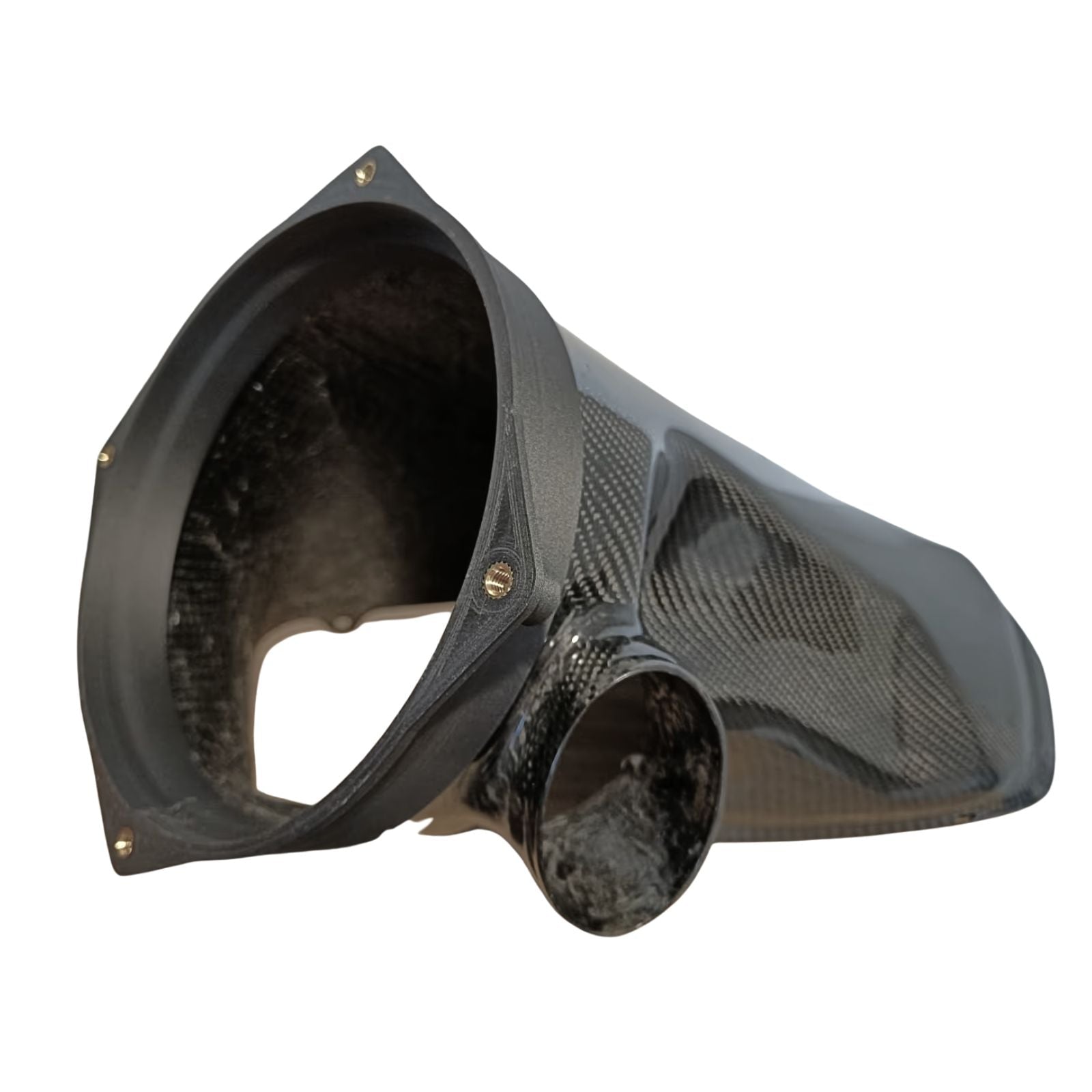 Adapter für CSL-Schnorchel an der Airbox des BMW E46 M3 S54, montierter Zustand