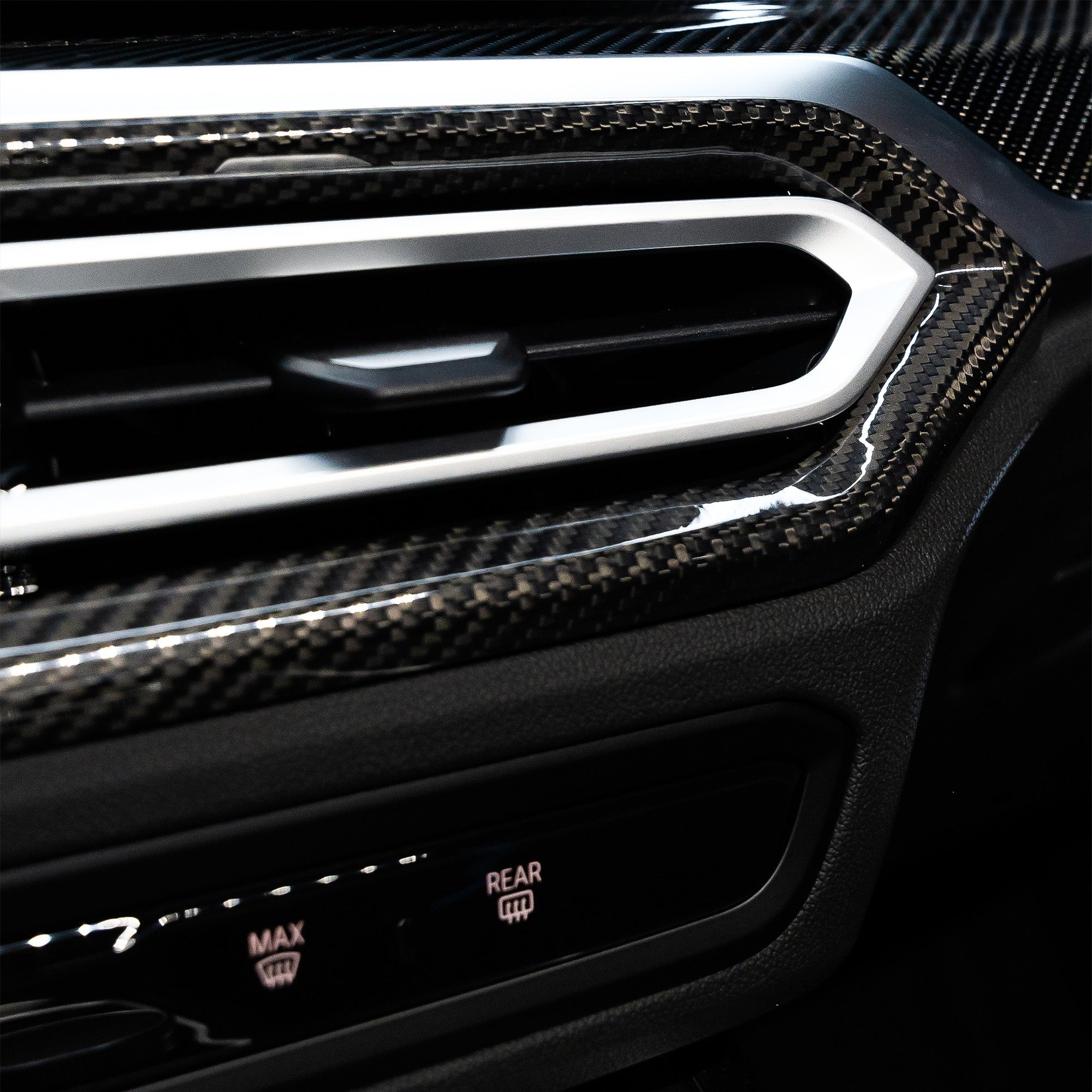 FLOW DOWN Carbon Mittelbelüftungsblende passend für BMW 2er 3er 4er M2 M3 M4
