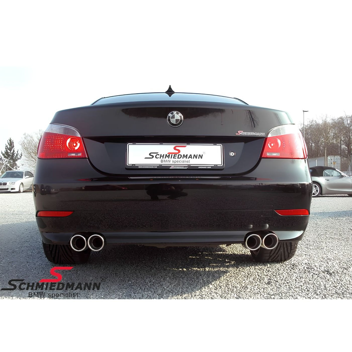 Schmiedmann 4-Rohr Sportauspuffanlage 4x86 mm passend für BMW E60 550i