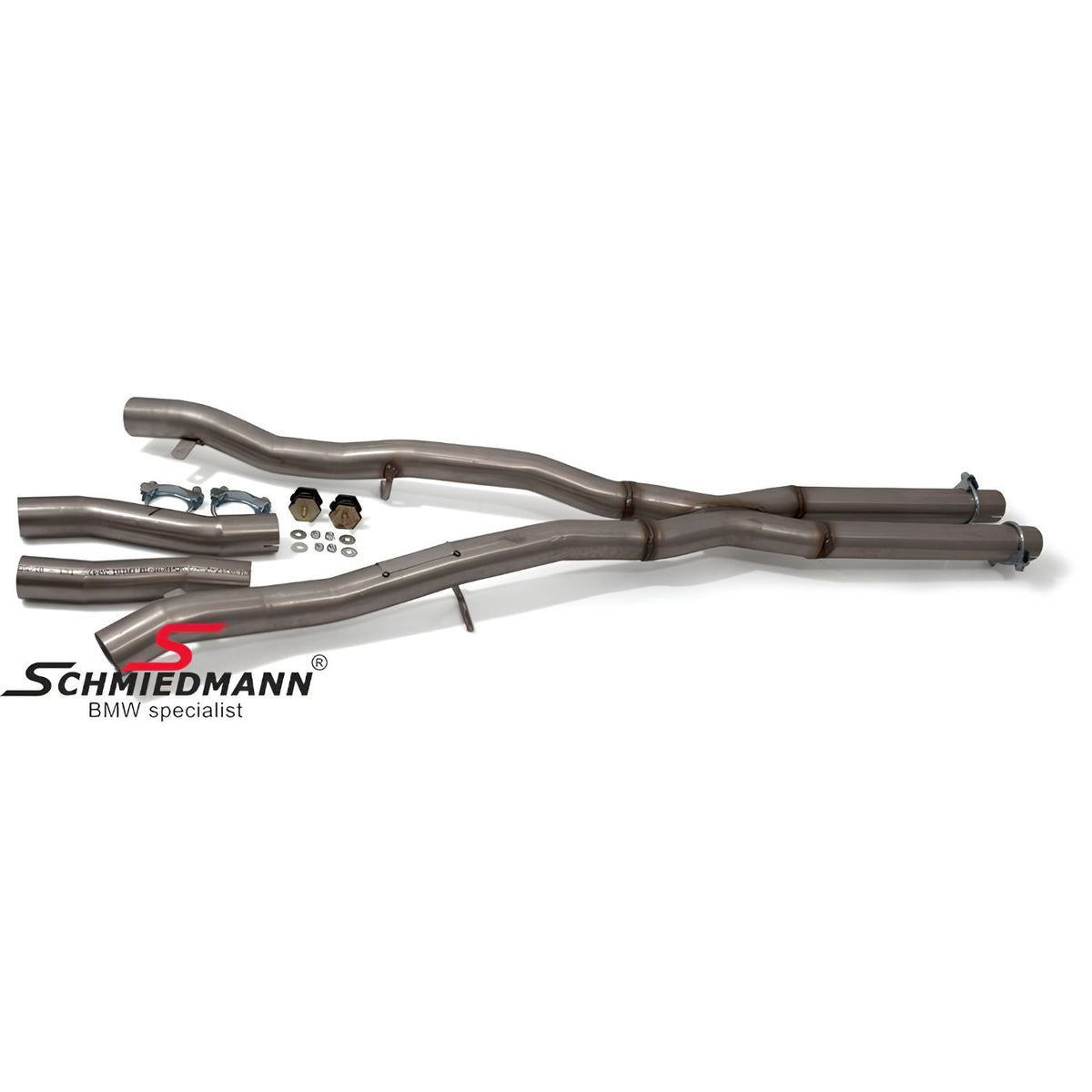 Schmiedmann 4-Rohr Sportauspuffanlage 4x86 mm passend für BMW E60 550i