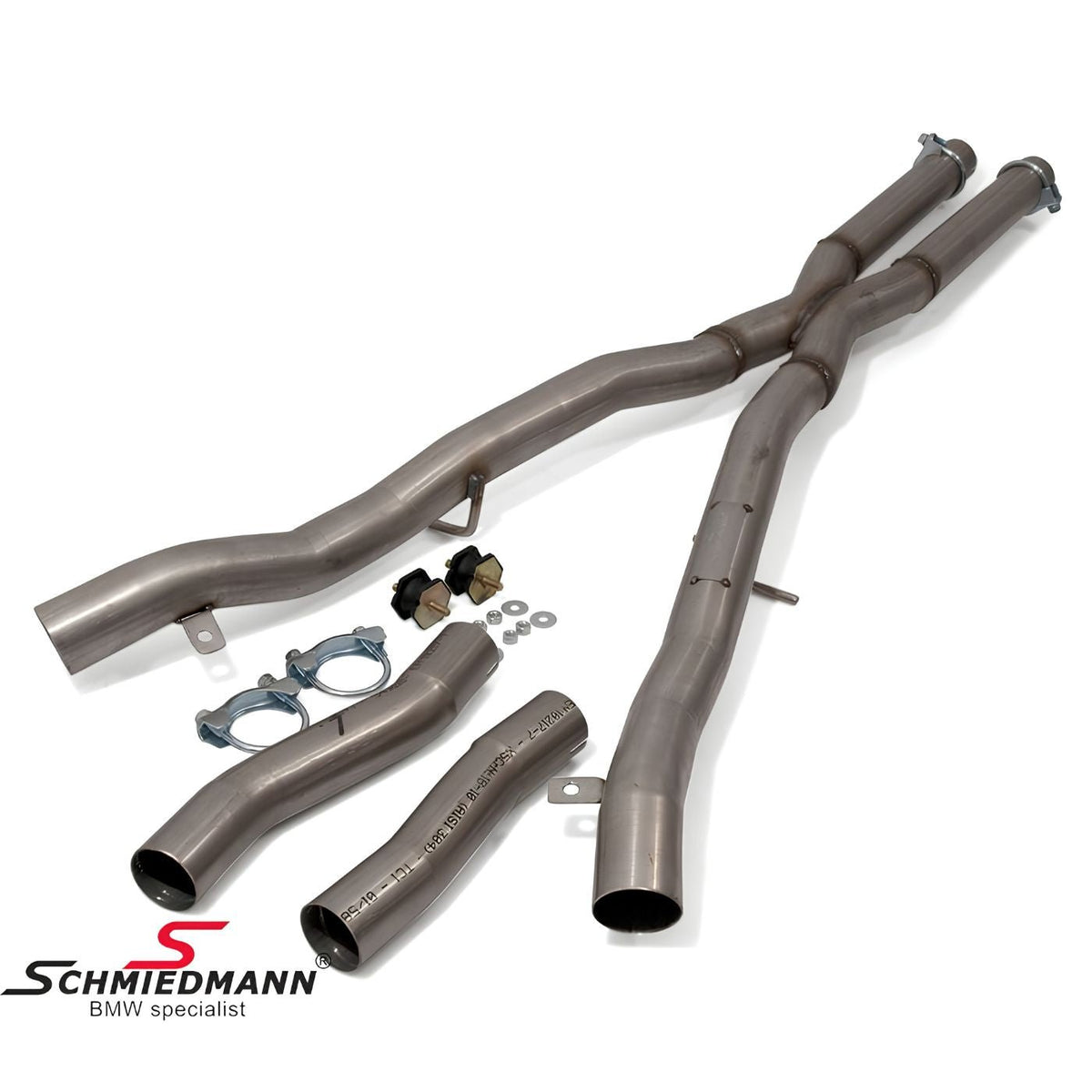Schmiedmann 4-Rohr Sportauspuffanlage 4x86 mm passend für BMW E60 550i