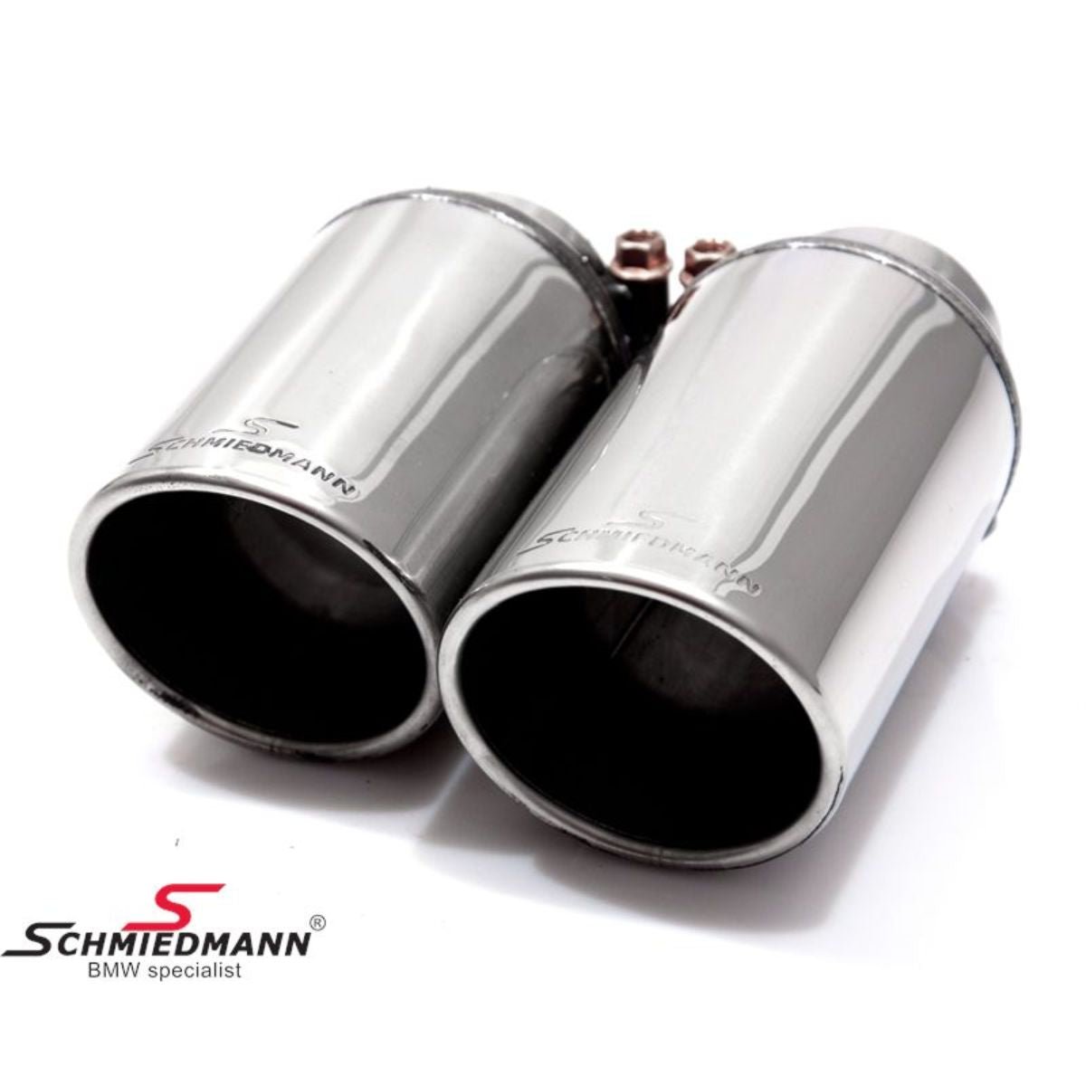 Schmiedmann Chrom Endrohr 2×76 mm für BMW E36