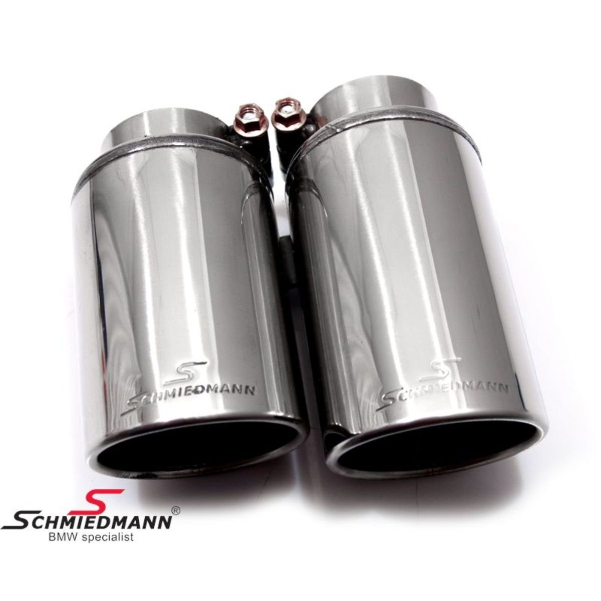 Schmiedmann Chrom Endrohr 2×76 mm für BMW E36