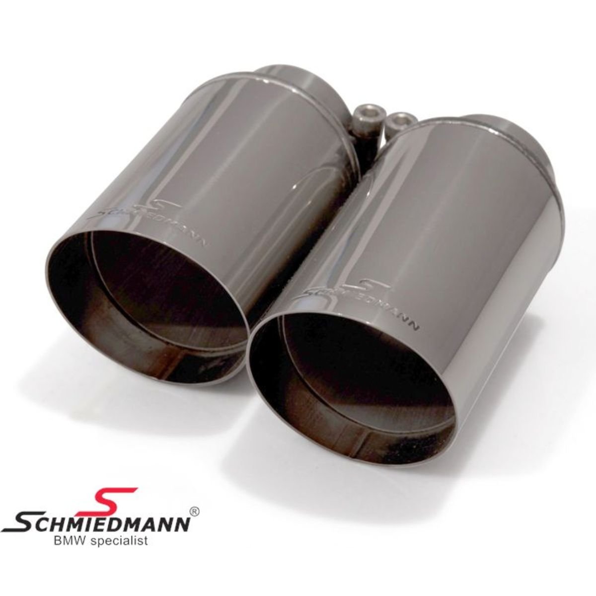 Schmiedmann Chrom Endrohr 2×76 mm (nicht gerollt) für BMW E36