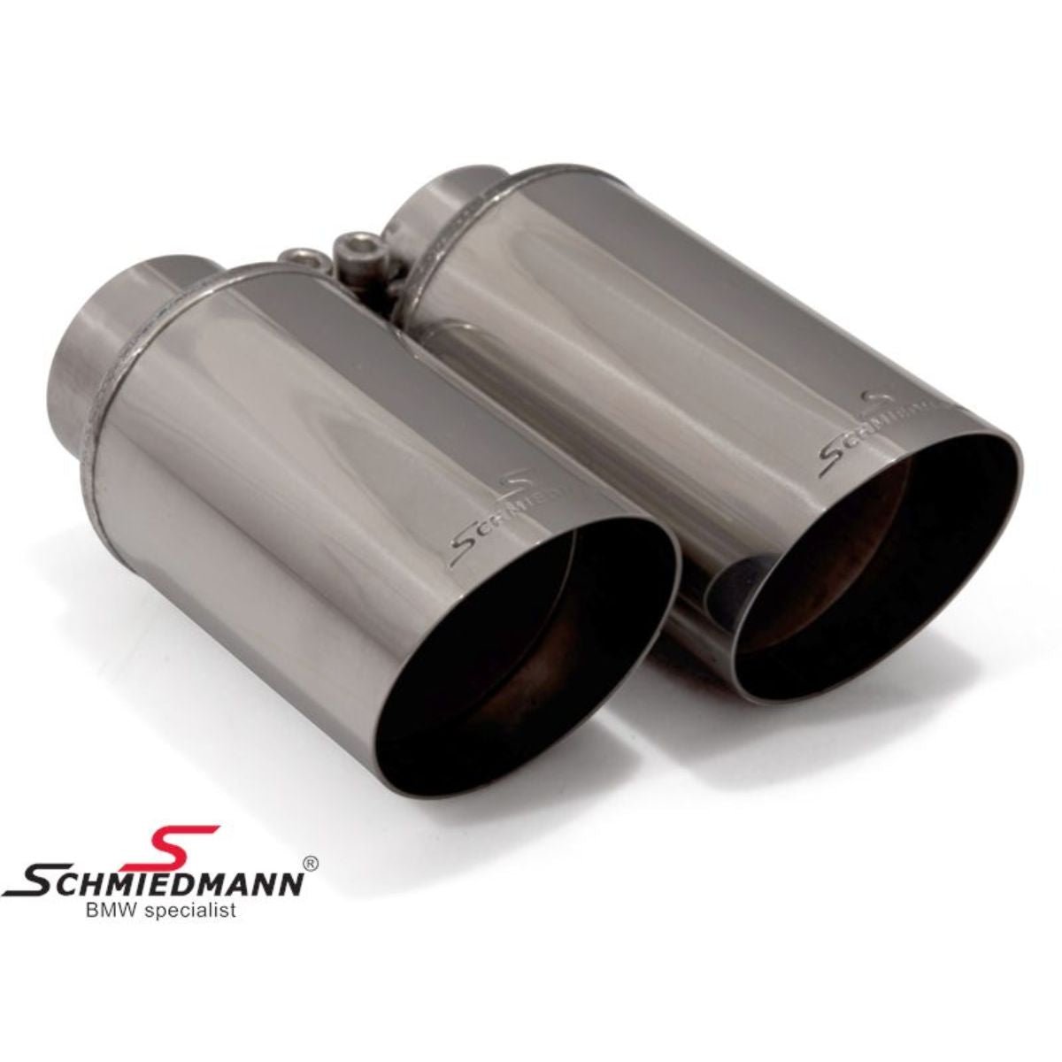 Schmiedmann Chrom Endrohr 2×76 mm (nicht gerollt) für BMW E36