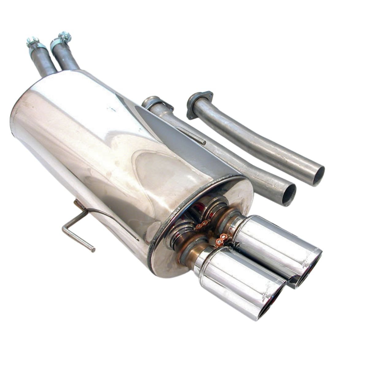 Schmiedmann Edelstahl Sportendschalldämpfer 2ר76 mm für BMW E36 325i / 328i