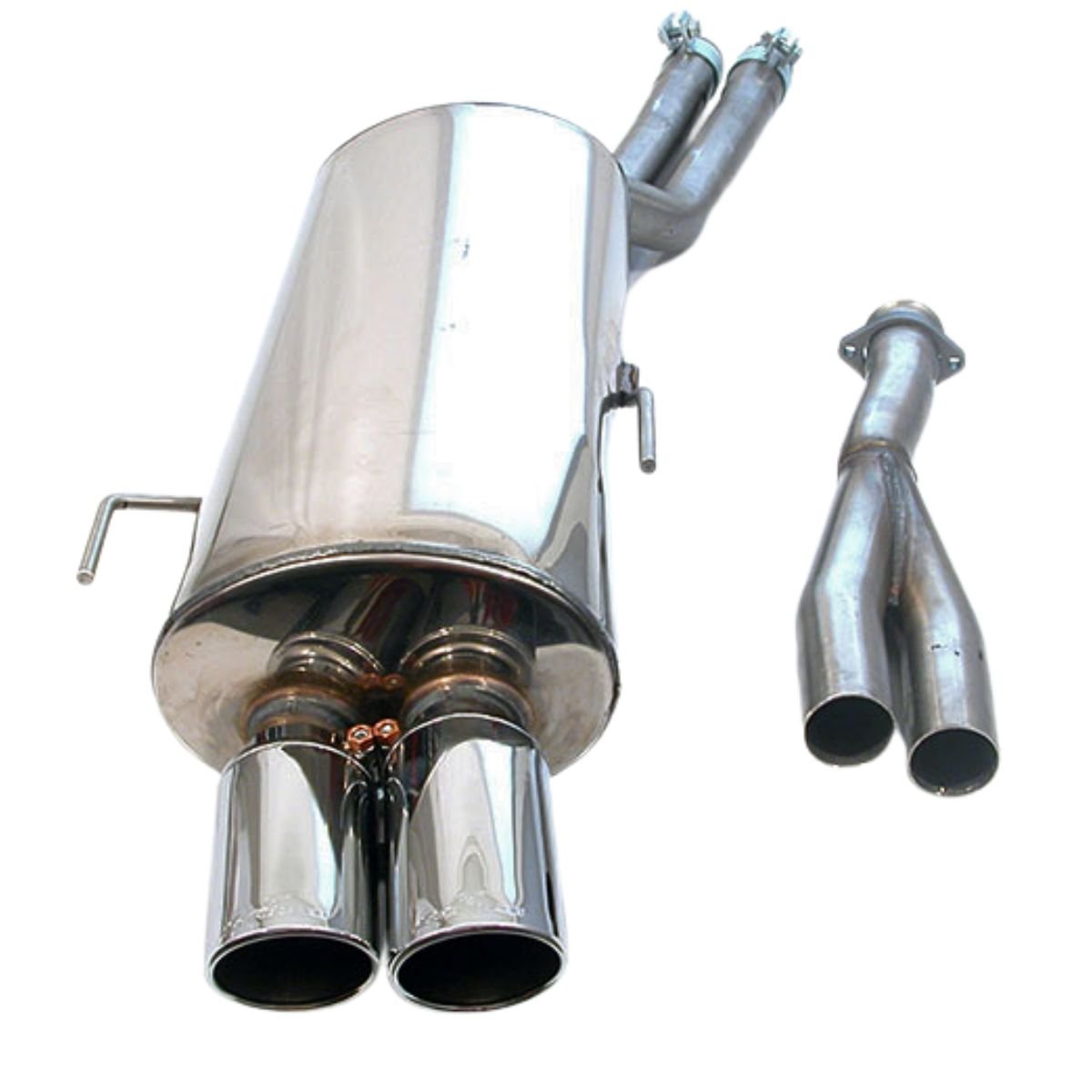 Schmiedmann Edelstahl Sportendschalldämpfer 2ר76 mm für BMW E36