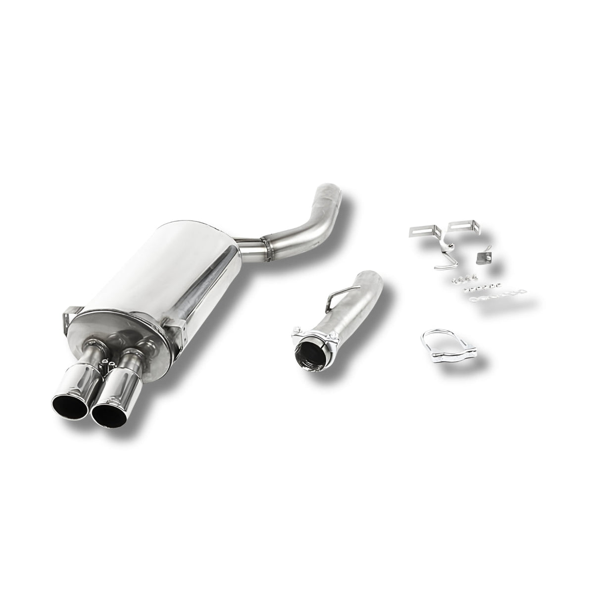 Schmiedmann Edelstahl Sportendschalldämpfer 2x76 mm passend für BMW E60 525d, 530d & 535d