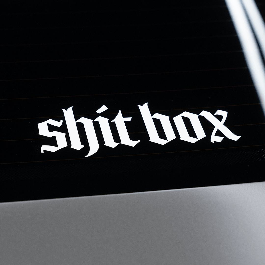 Shit Box Sticker aus Premium ORACAL Folie – 16 cm