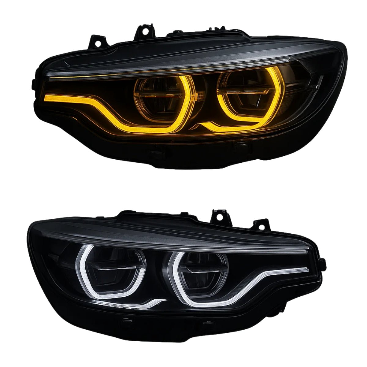 TNF IKON 2 Style farbwechselnde LED-Scheinwerfer passend für BMW M3 (F80) M4 (F82) 4er (F32)