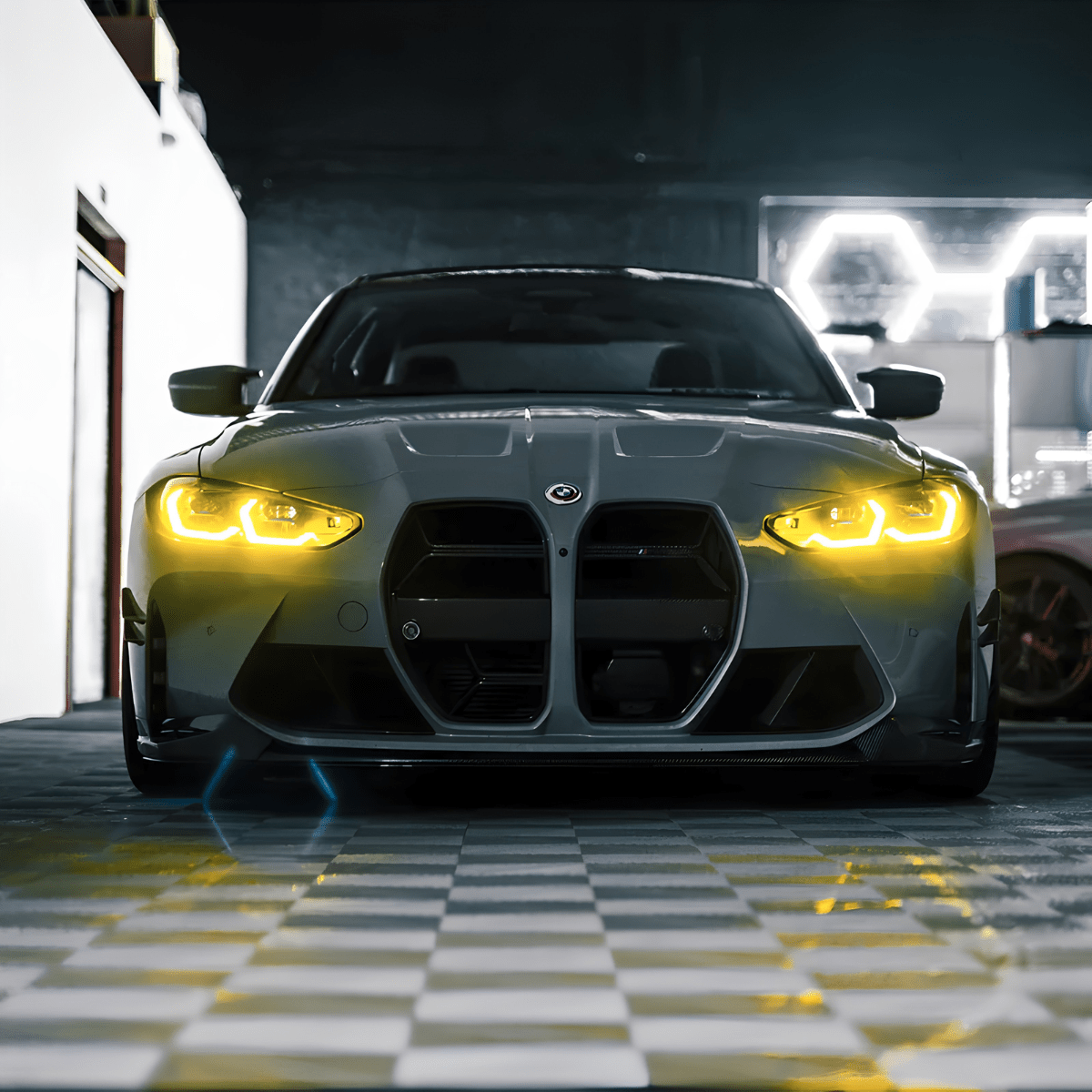 TNF only yellow lights gelb Tagfahrlicht LED Modul Set UK/EU mit Kühlkörper passend für BMW M3 (G80/G81) & M4 (G82/G83)