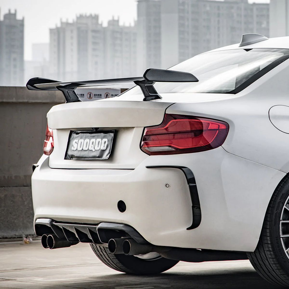 TNF+ SOOQOO Heck Lufteinlässe Umrandung passend für BMW M2 (F87 F87C) N55 S55