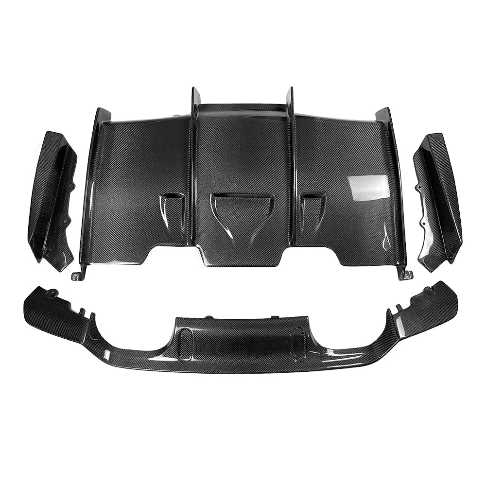 4-Teiliger Diffusor aus PrePreg Carbon passend für BMW M3/M4 (F80/F82/F83)