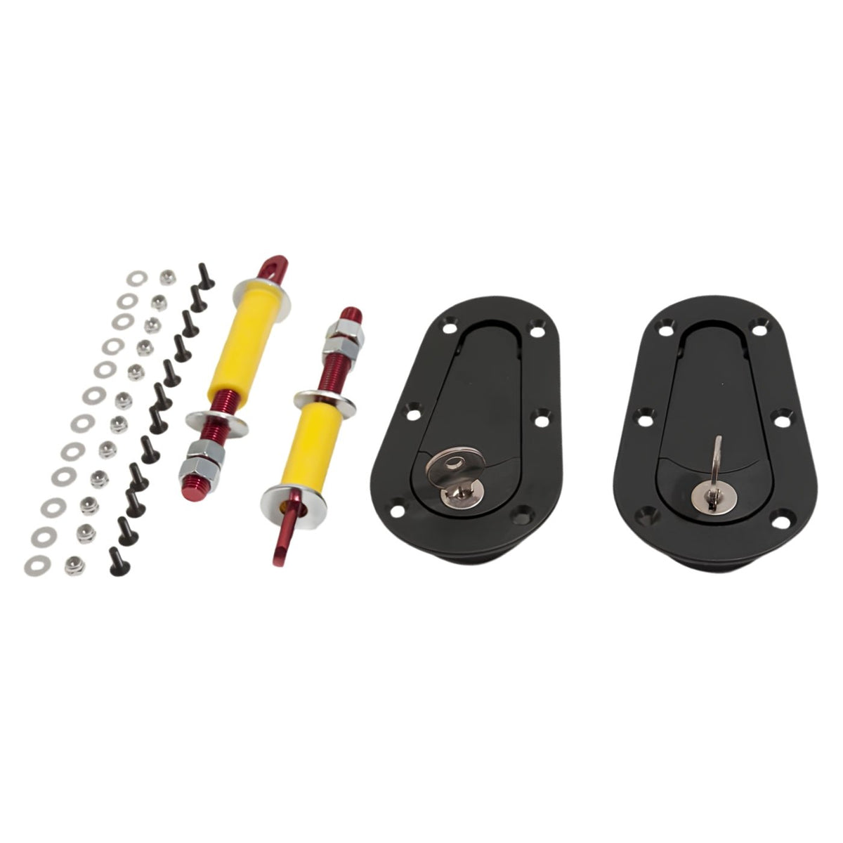 G-Force Racing Motorhauben-Sicherheitsschloss Flip-System mit Schlüssel – Universal