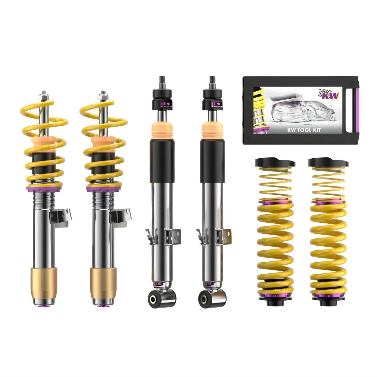 KW Gewindefahrwerk V3 (inkl. Stilllegung f. elektr. Dämpfer) passend für BMW M2 (G87) M3 (G80) M4 (G82) Heckantrieb
