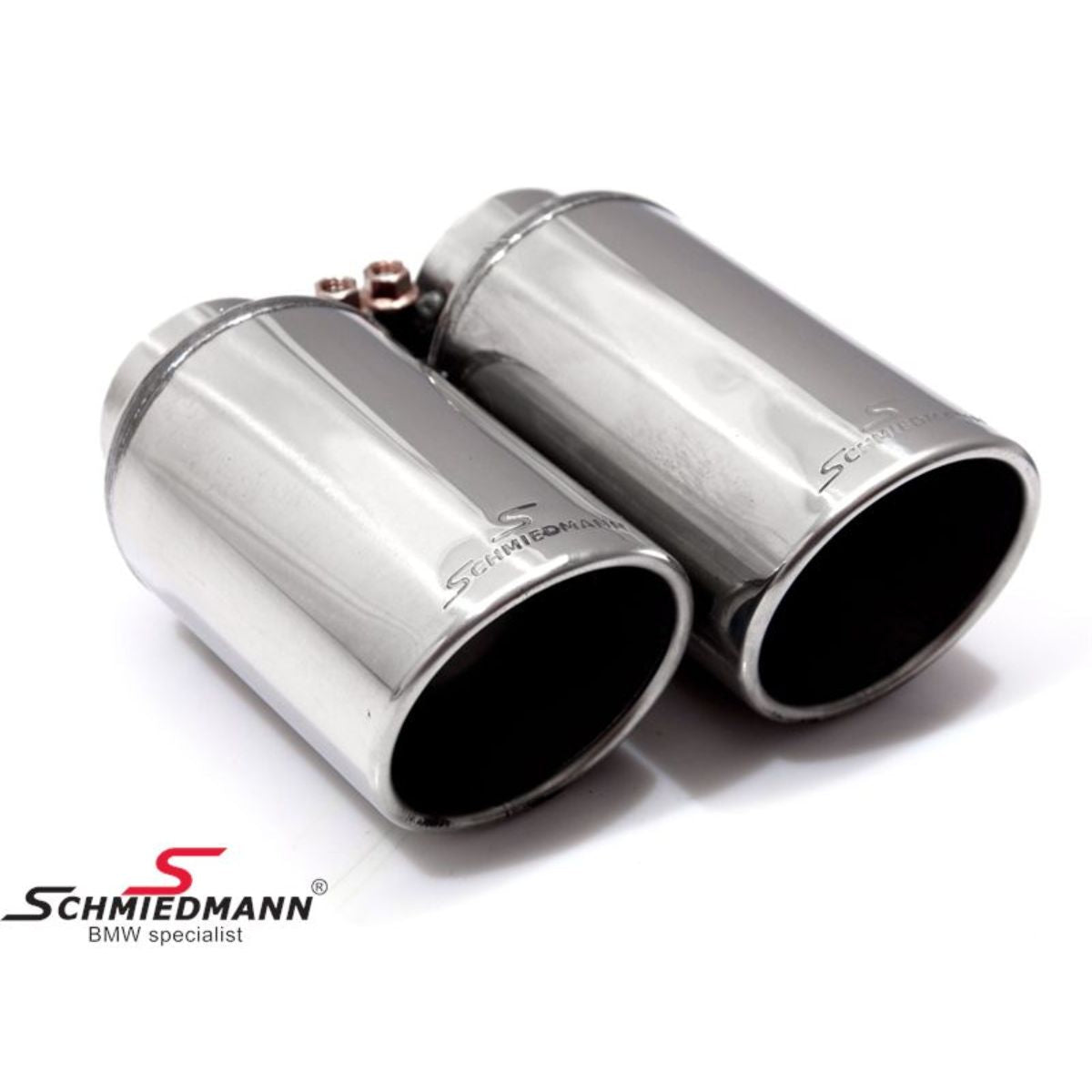 Schmiedmann Chrom Endrohr 2×76 mm für BMW E36