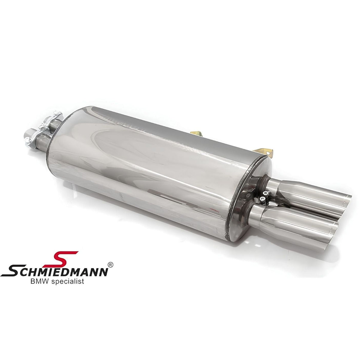 Schmiedmann Classic Edelstahl Sportendschalldämpfer 2x Ø70 mm passend für BMW E30 6-Zylinder