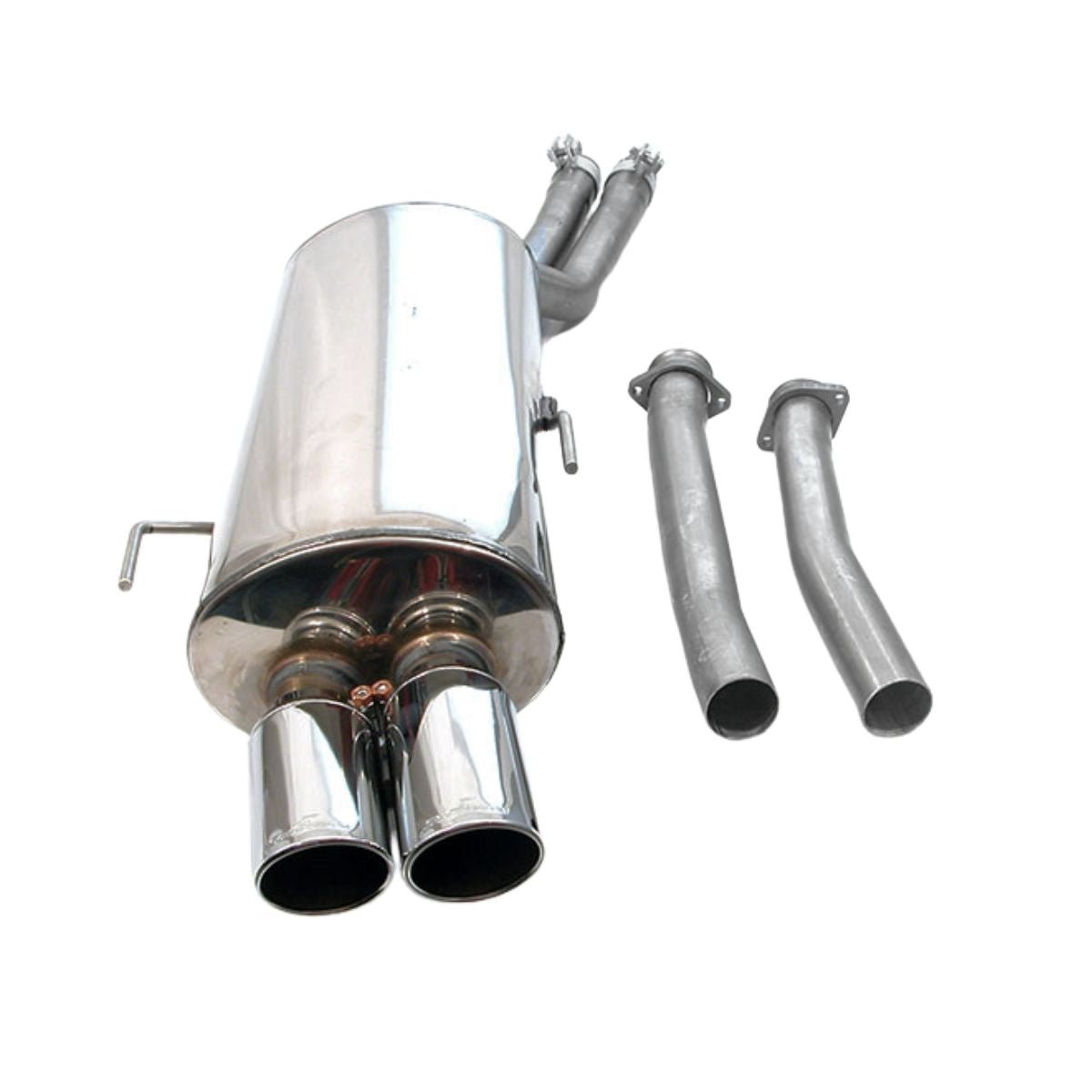 Schmiedmann Edelstahl Sportendschalldämpfer 2×Ø76 mm für BMW E36 325i / 328i