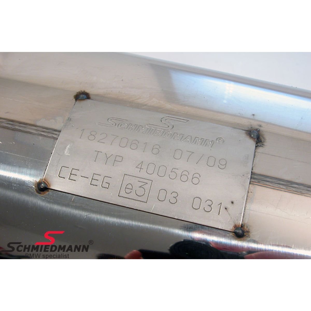 Schmiedmann Edelstahl Sportendschalldämpfer 2×Ø76 mm für BMW E36