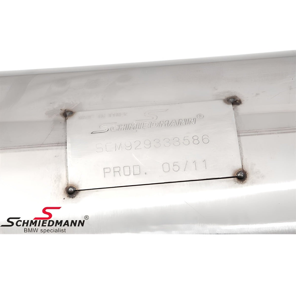 Schmiedmann Edelstahl Sportendschalldämpfer 4x86 mm passend für BMW E92 335i & 335d – mit TÜV