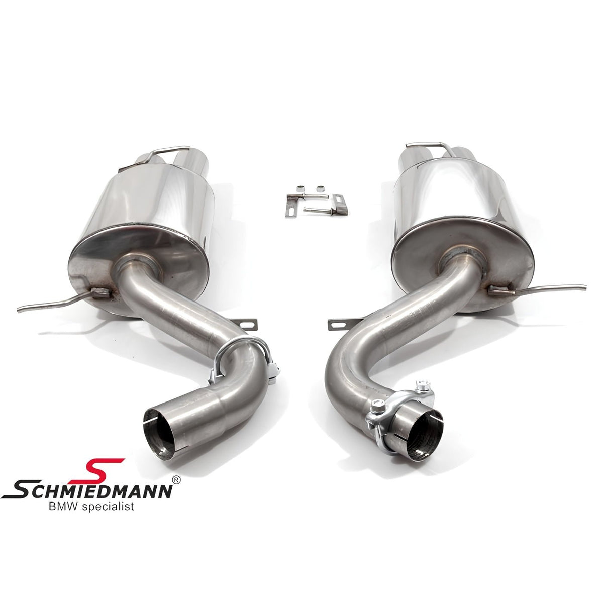 Schmiedmann Edelstahl Sportendschalldämpfer 4x86 mm passend für BMW E92 335i & 335d – mit TÜV