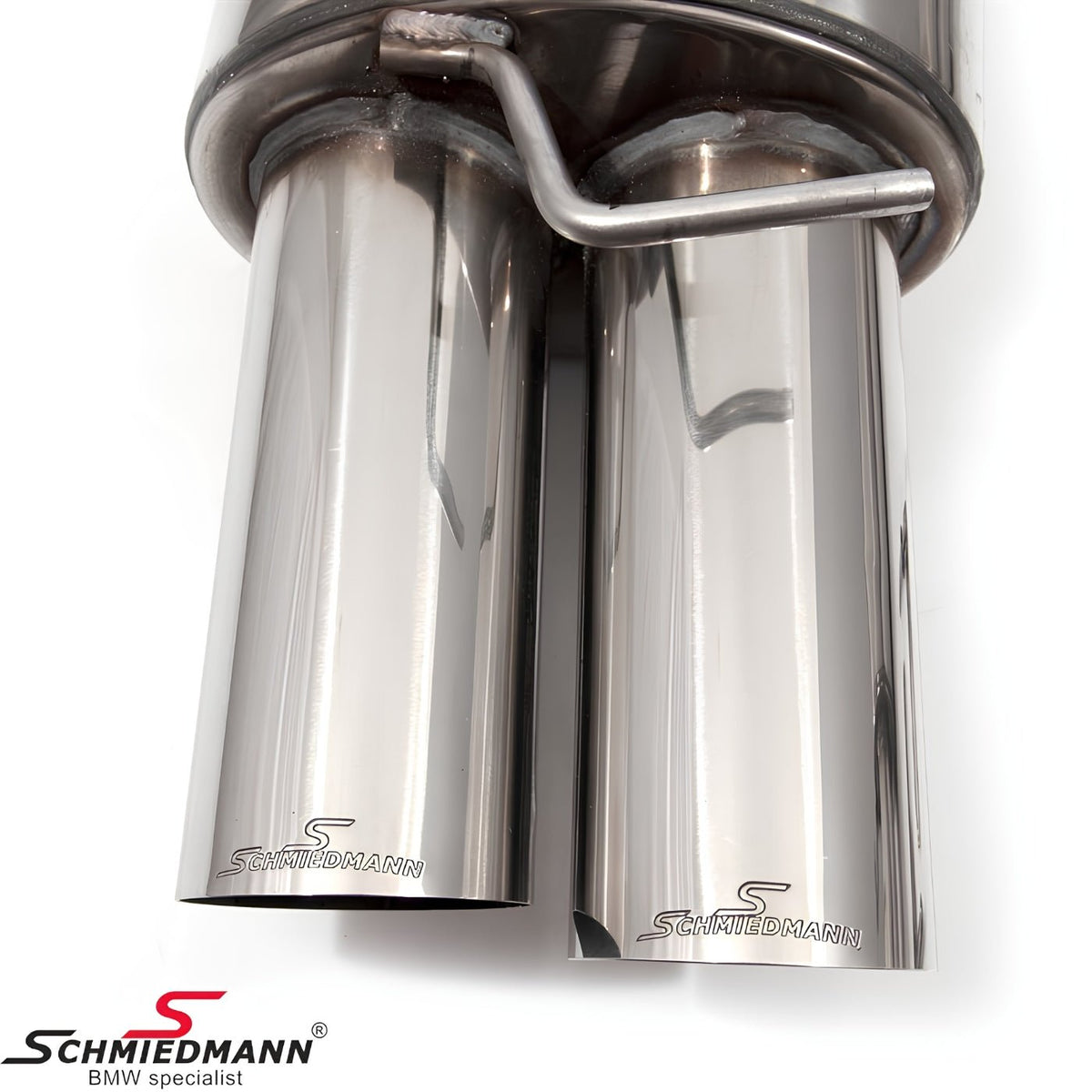 Schmiedmann Edelstahl Sportendschalldämpfer 4x86 mm passend für BMW E92 335i & 335d – mit TÜV