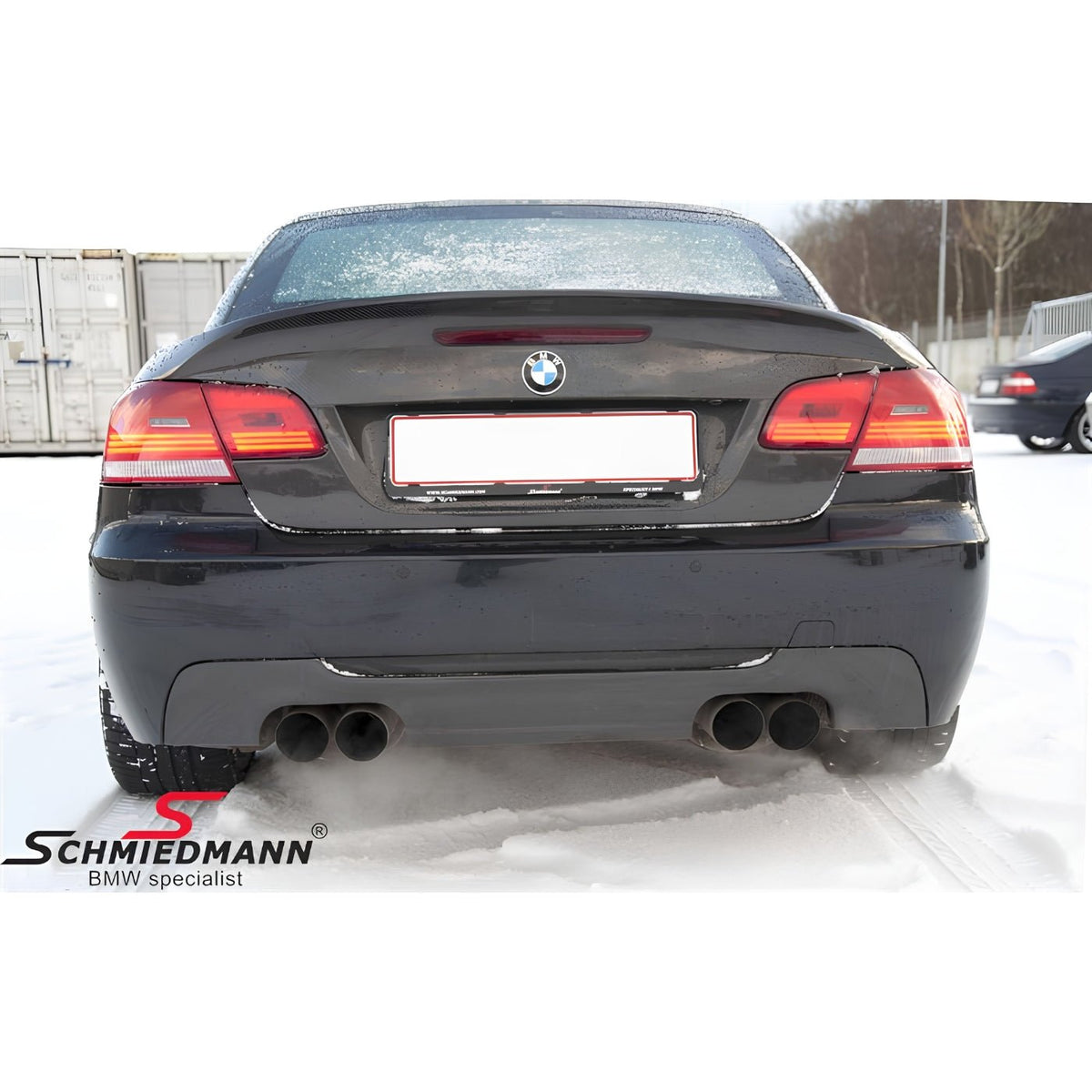 Schmiedmann Edelstahl Sportendschalldämpfer 4x86 mm passend für BMW E92 335i & 335d – mit TÜV