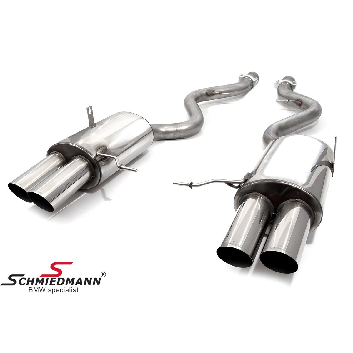 Schmiedmann Edelstahl Sportendschalldämpfer 4x86 mm passend für BMW E92 M3