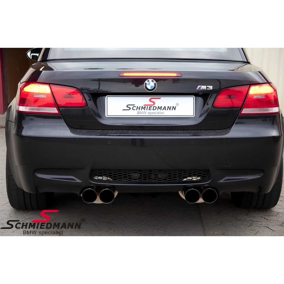 Schmiedmann Edelstahl Sportendschalldämpfer 4x86 mm passend für BMW E92 M3