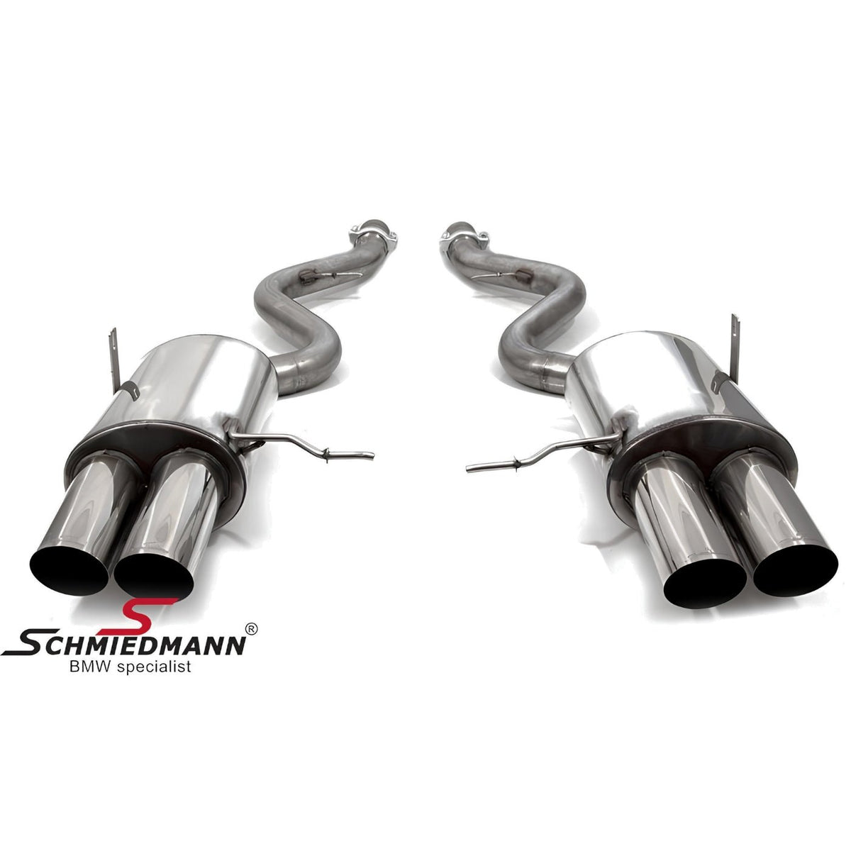 Schmiedmann Edelstahl Sportendschalldämpfer 4x86 mm passend für BMW E92 M3