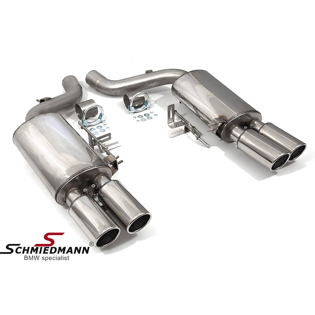 Schmiedmann Edelstahl Sportendschalldämpfer-Satz 4x86 mm passend für BMW E60 M5