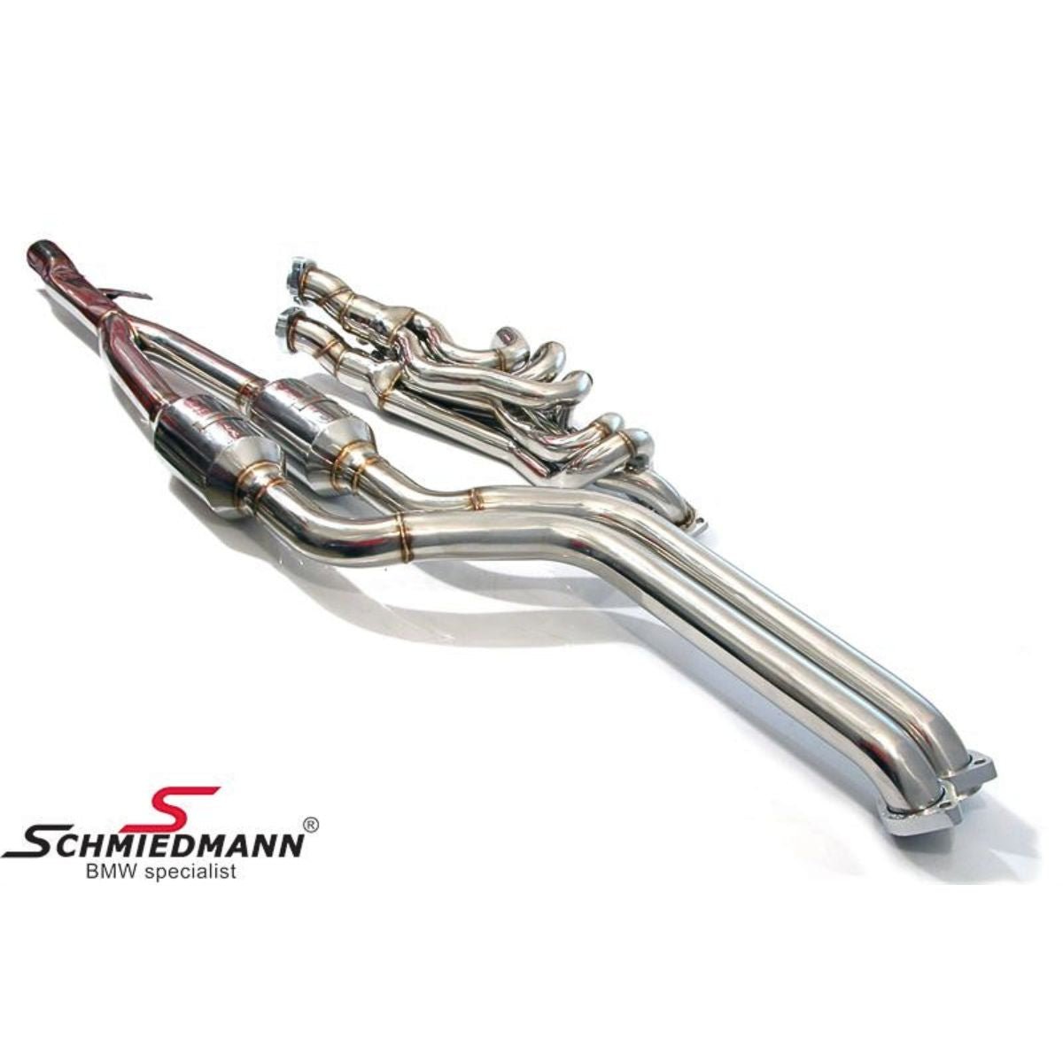 Schmiedmann High Flow Fächerkrümmer inkl. 300 - Zellen Sportkatalysatoren für BMW E39 M52/M54