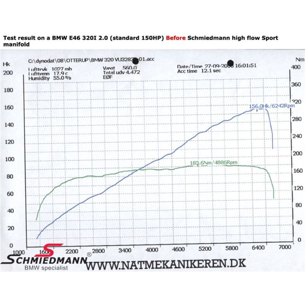 Schmiedmann High Flow Fächerkrümmer M52/M54 inkl. 300 - Zellen Sportkatalysator – BMW E46