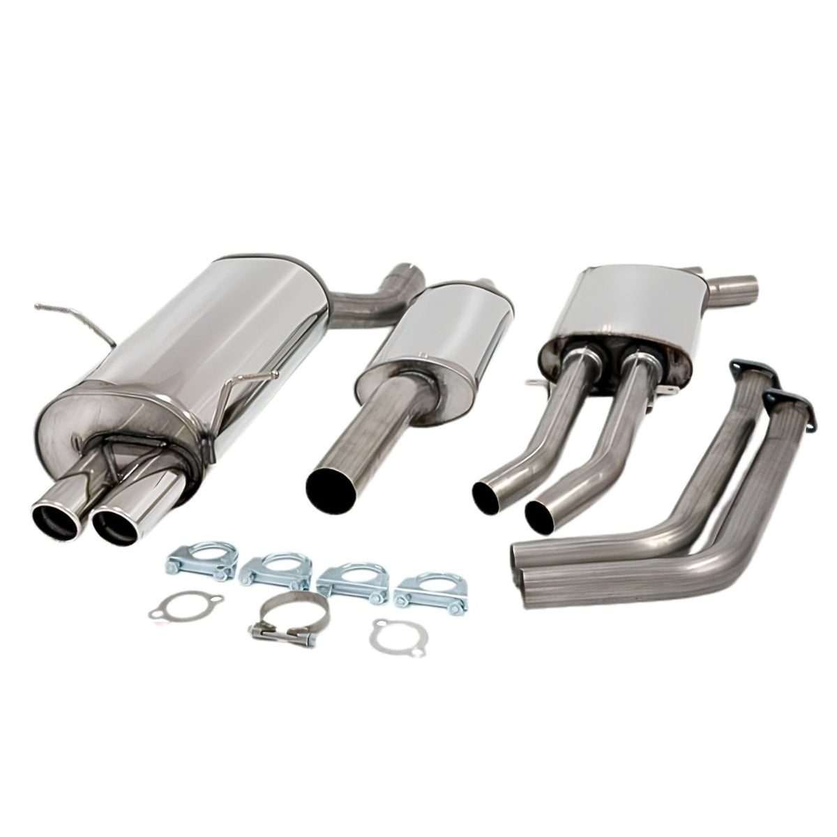 Simons Sportauspuffanlage ab Kat 2x70 mm passend für BMW E46 320i, 323i & 328i