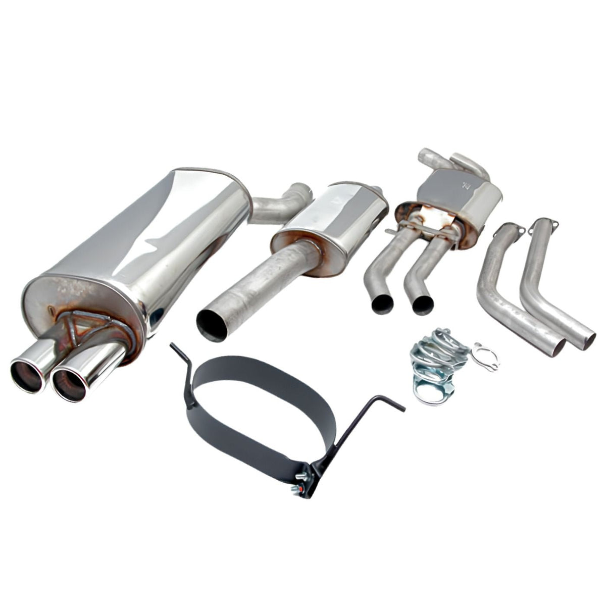 Simons Sportauspuffanlage ab Kat 2x70 mm passend für BMW E46 320i, 325i, 328i & 330i