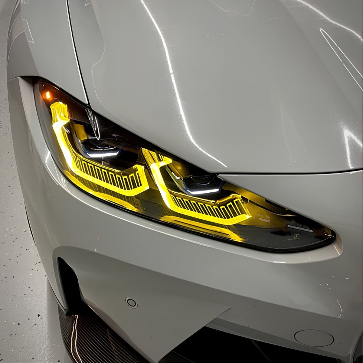 TNF DRL Tagfahrlichter Module gelb weiß switch passend für BMW M3 (G80/G81) M4 (G82/G83) Laserlicht Scheinwerfer