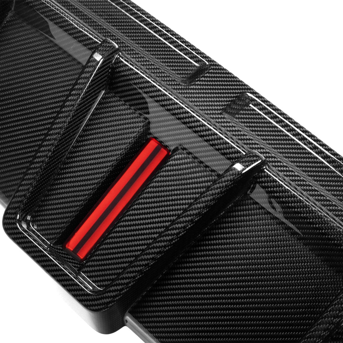 TNF+ SOOQOO Heckdiffusor mit LED Carbon passend für BMW X6 (F96/F96 Facelift)