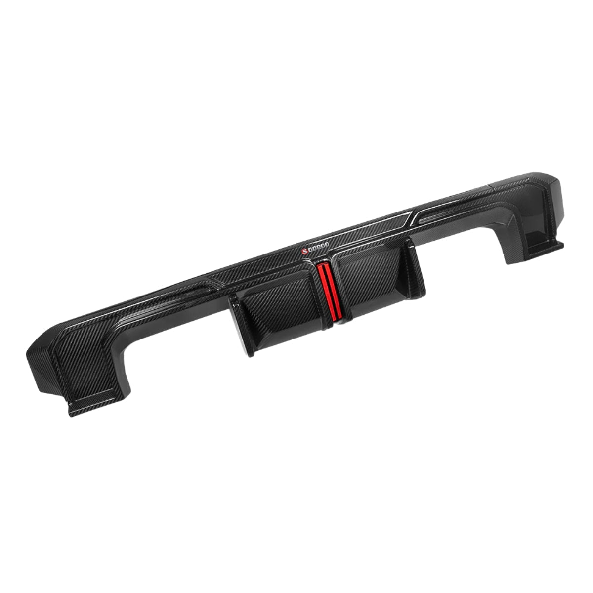 TNF+ SOOQOO Heckdiffusor Set mit Licht Carbon passend für BMW M3 (G80/G81) M4 (G82/G83)