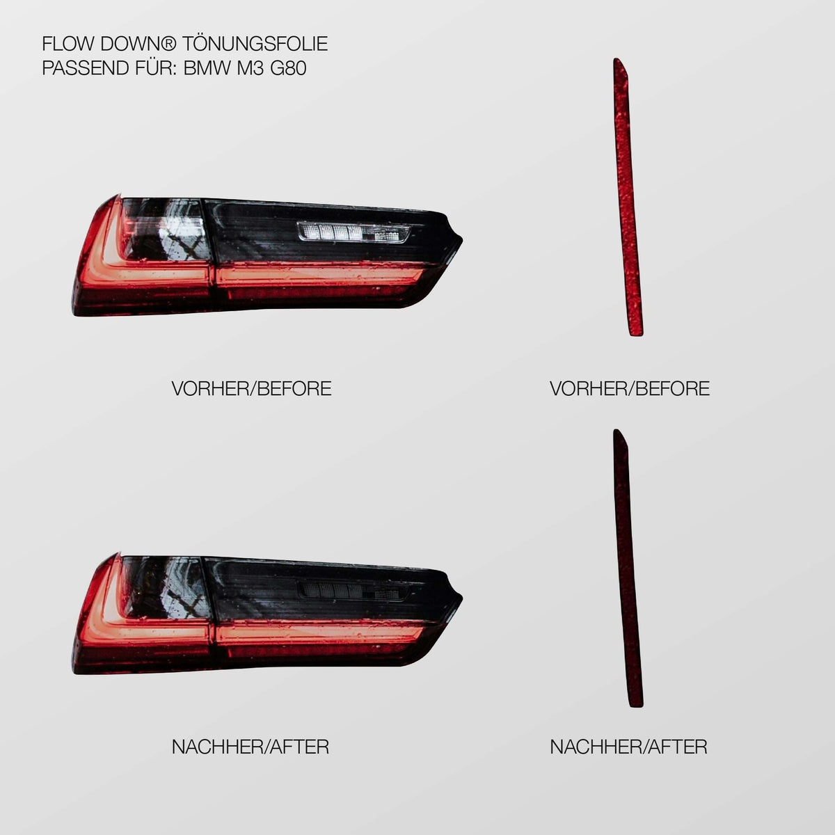 Tönungsfolie Rückleuchten & Heck-Reflektoren passend für BMW M3 G80